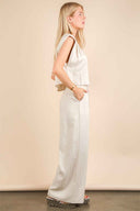 Oatmeal Woven Pants Set side