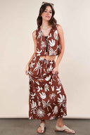 Brown Tie Resort Skirt Set