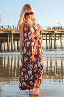 Brown Tie Resort Skirt Set side