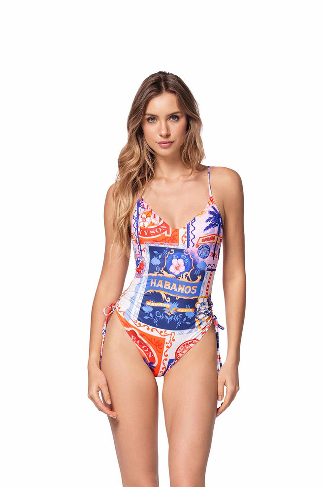 Ola Azul Avery Havana One Piece front