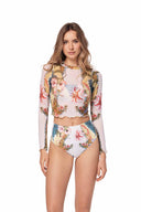 Ola Azul Emily Garden Top front