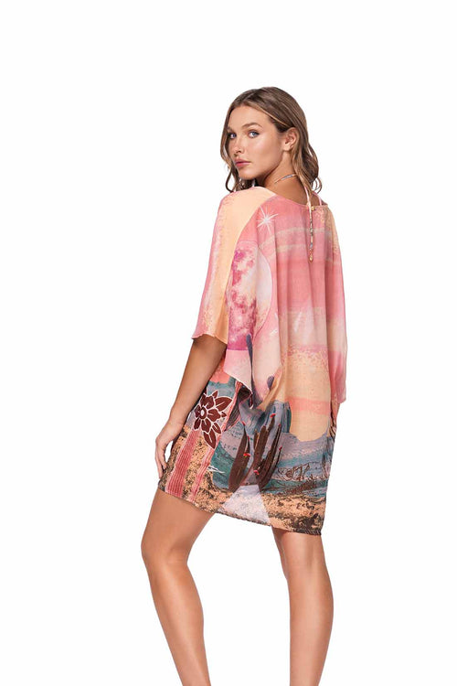 Ola Azul Kira Desert Kimono back