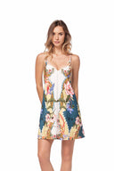 Ola Azul Liah Garden Mini Dress front
