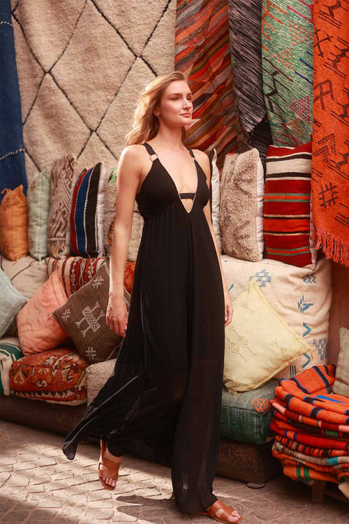 Ola Azul Lilly Ash Maxi Dress side