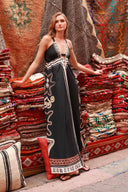 Ola Azul Lilly Tribal Maxi Dress front