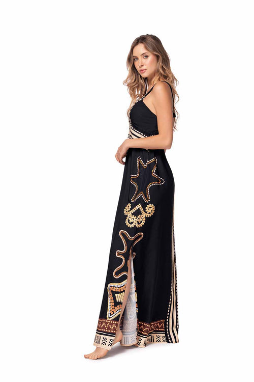 Ola Azul Lilly Tribal Maxi Dress side