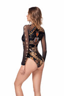 Ola Azul Rebe Tribal One Piece back