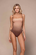 Ola Azul Rosario Umber One Piece front