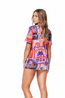 Ola Azul Tiff Havana T Shirt back