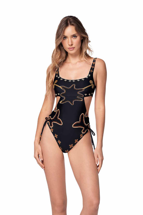 Ola Azul Tristan Tribal One Piece front