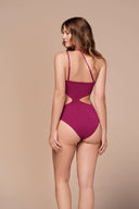 Ola Azul Virginia Cerise One Piece back