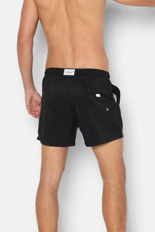 Palmees Black Solid Swim Trunk back