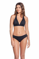 PHAX Black Color Mix Halter Bikini Set
