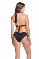 PHAX Black Color Mix Halter Bikini Set back
