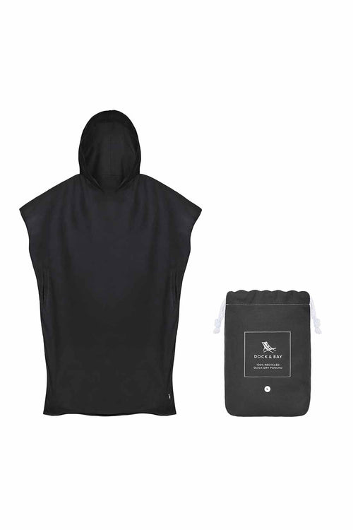 Dock and Bay Classic Fuji Black Hooded Towel detail