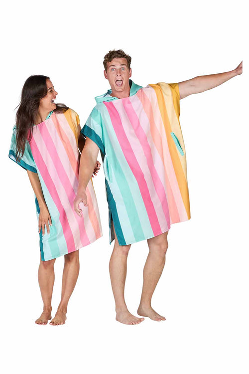 Dock and Bay Coastal Candy Poncho front