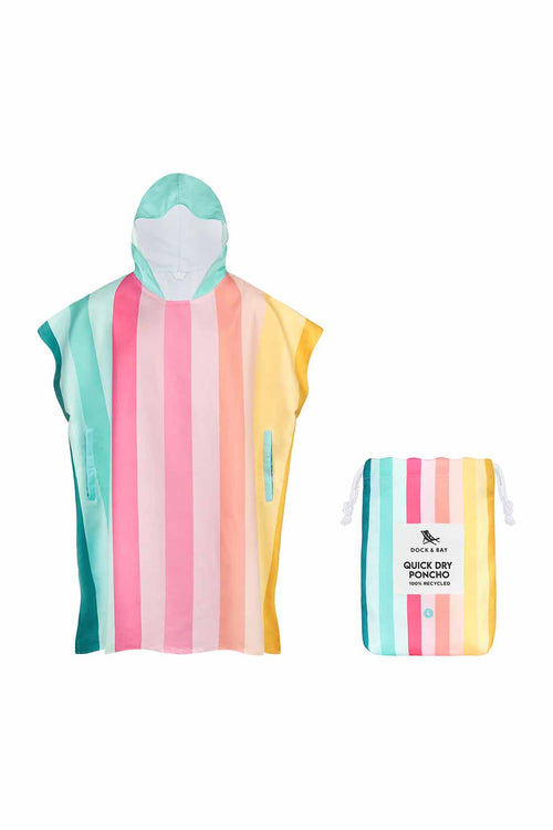 Dock and Bay Coastal Candy Poncho front