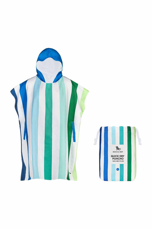 Dock and Bay Lazy River Poncho front