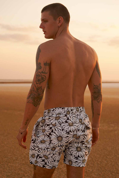 Maaji Daisy Floral Sailor Swim Trunk back