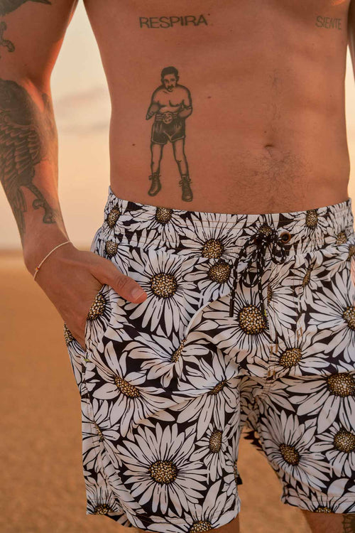 Maaji Daisy Floral Sailor Swim Trunk details