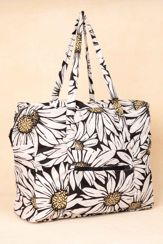Maaji Outline Florals Pasion Packable Tote Bag details