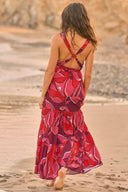 Maaji Red Foliage Dreamy Long Dress side