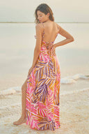 Maaji Caramel Foliage Crystal Dress back