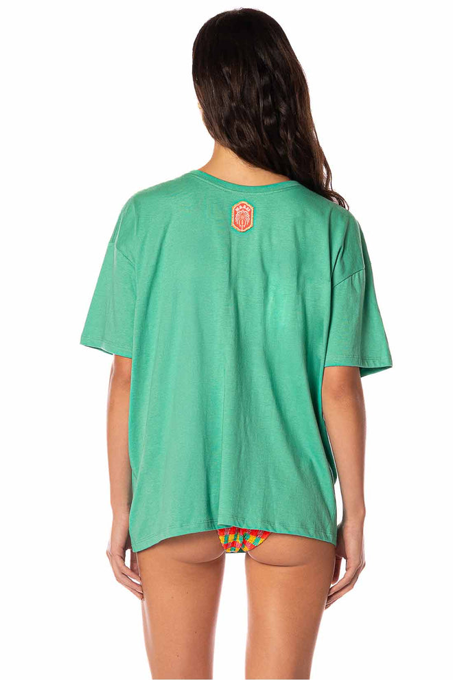 Maaji Tropical Green Azalea T Shirt back