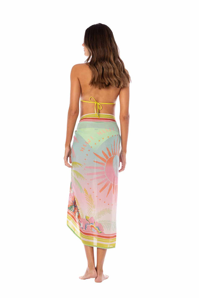 Maaji Mint Sunset Isla Sarong back