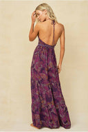 Maaji Batik Floral Lila Dress back