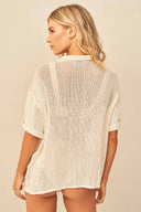 Maaji Limited Edition Cream Crochet Jaydee Shirt back
