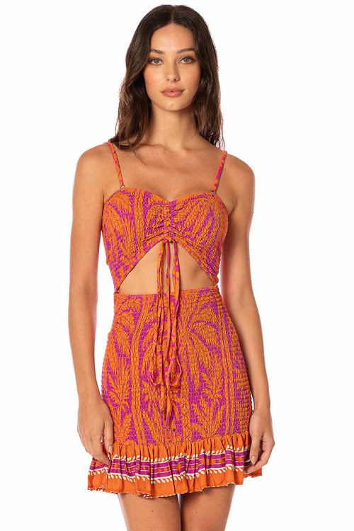 Maaji Flamingo Palm Lua Mini Dress front