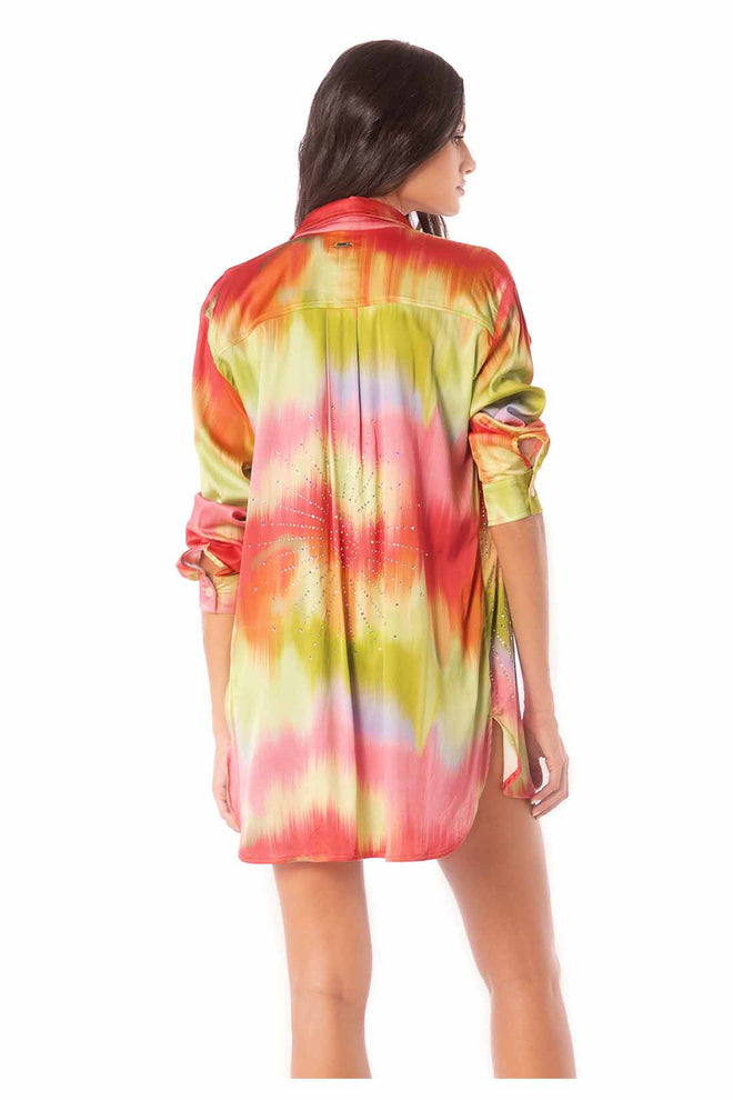 Maaji Lime Ombre Shibori Shirt back