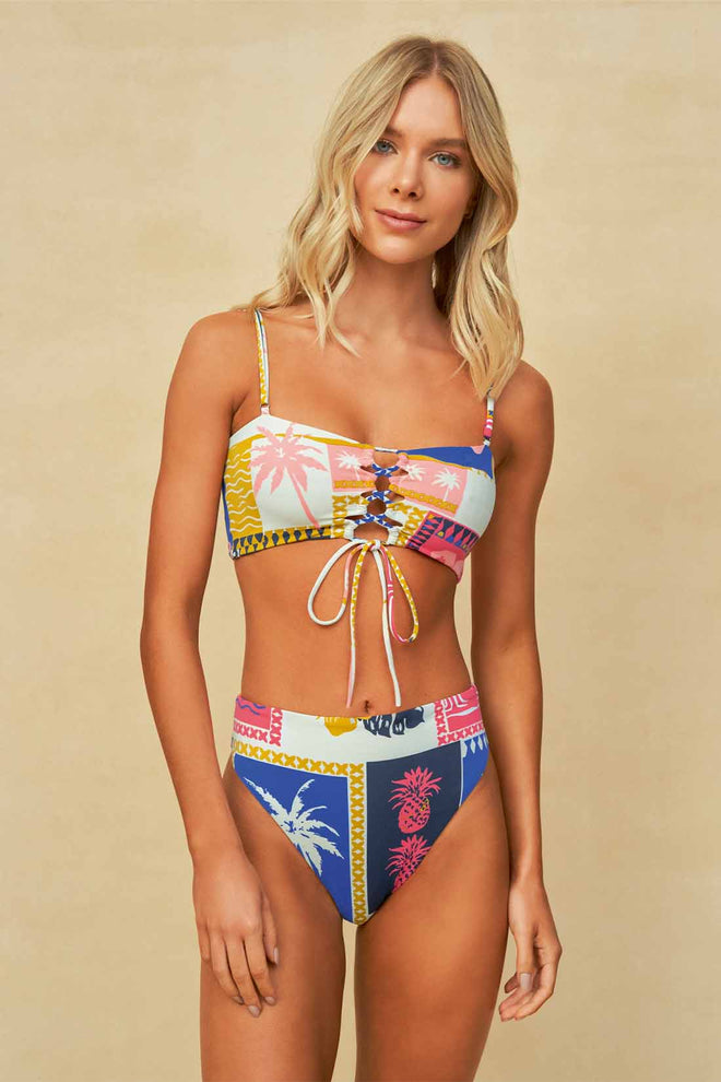 Maaji Paradise Postals Cyprus Sully Bikini Set reversible front