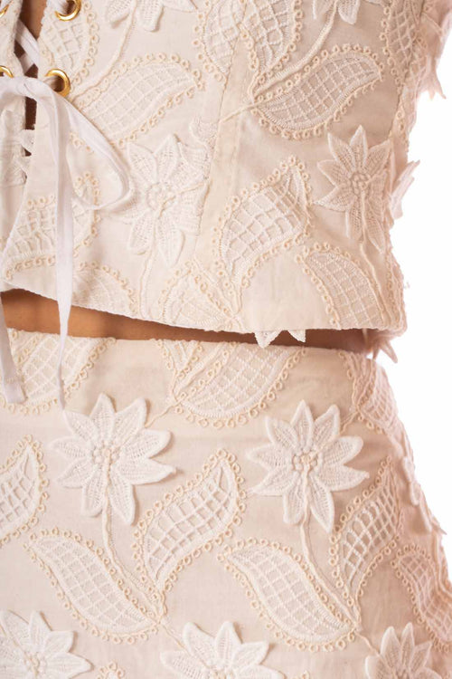 Maaji Frosted Lace Lester Top detail