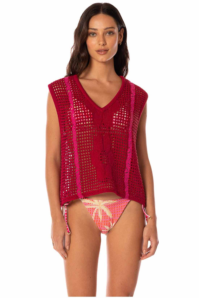 Maaji Flame Coral Plum Vest