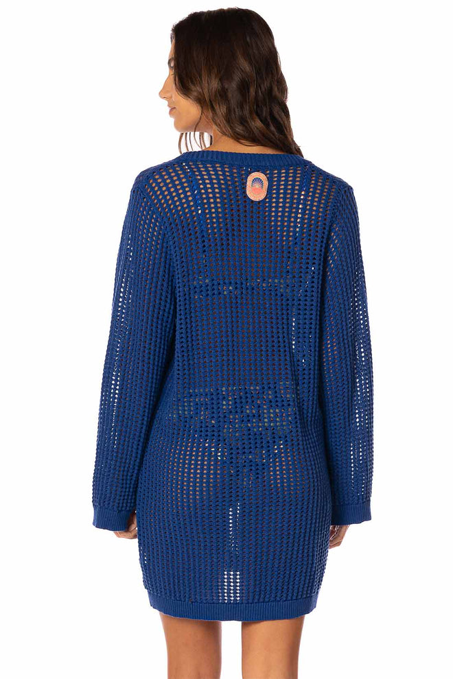 Maaji Cobalt Blue Ian Mini Dress back