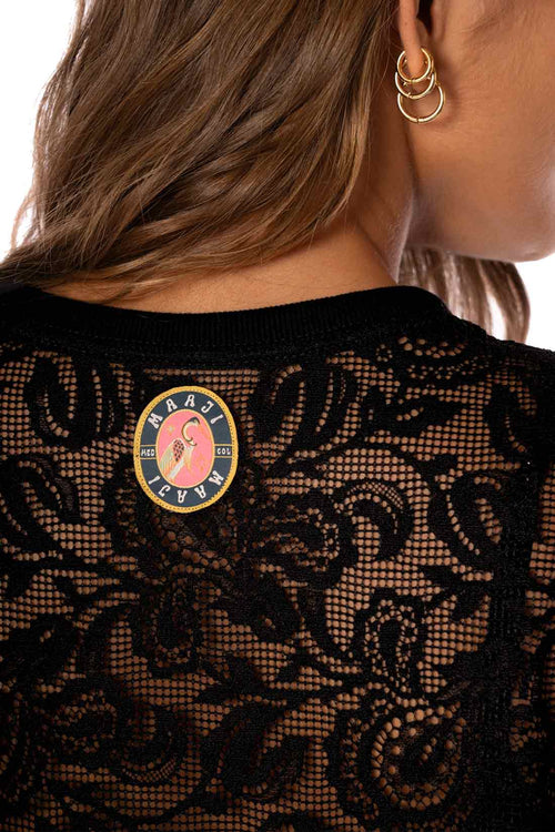 Maaji Lace Twilight Mystique T Shirt back detail