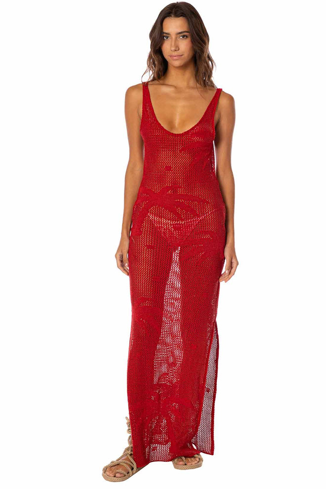 Maaji Flame Coral Nougath Maxi Dress