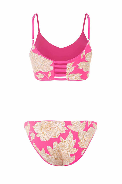 Maaji Radiant Pink Praia Flirt Bikini Set reversible back