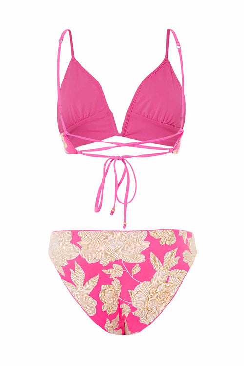 Maaji Radiant Pink Parade Sublimity Bikini Set reversible back