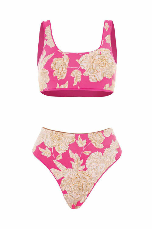 Maaji Radiant Pink Issey Suzy Bikini Set reversible