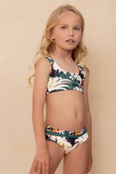 Maaji Tropical Leaves Iceland Girls Bikini Set reversible