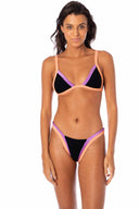 Maaji Noir Black Rewind Trinity Bikini Set