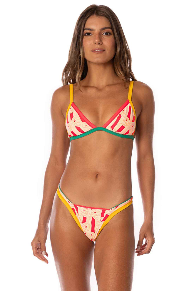 Maaji Flame Coral Rewind Trinity Bikini Set reversible