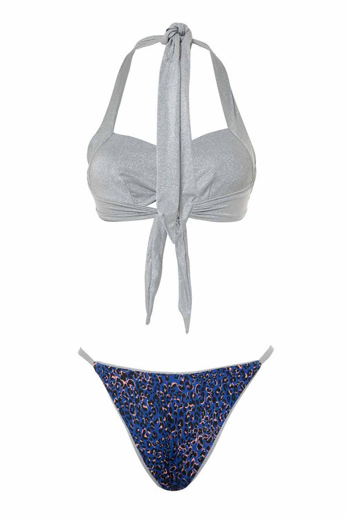 Maaji Silver Shine Mara Midi Bikini Set reversible back