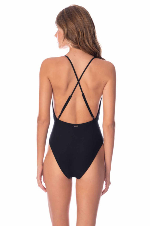 Maaji Jade Black Safri One Piece back