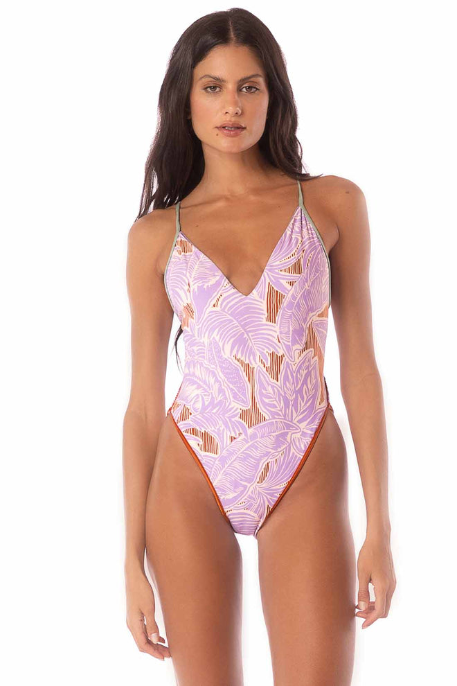 Maaji Lavender Wisteria Mae One Piece reversible