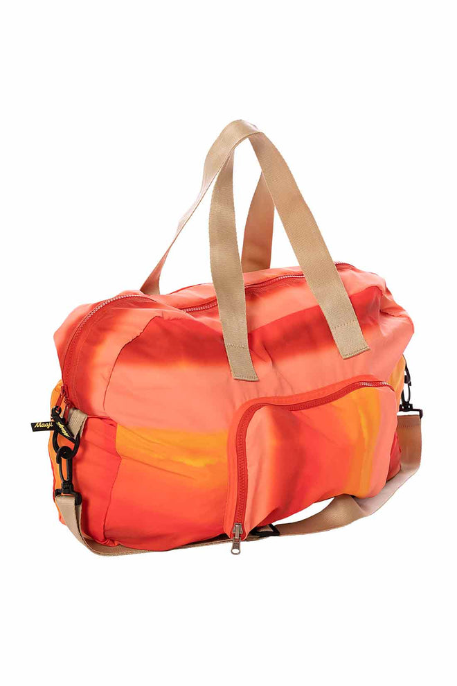 Maaji Orange Sunrise Packable Weekender side