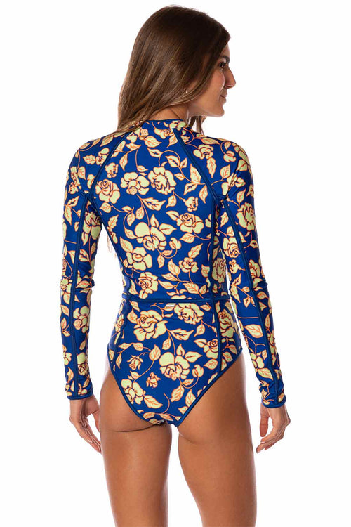 Maaji Cobalt Flora Cardi One Piece back